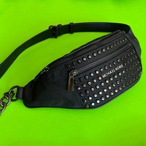 Michael Kors Mott Studded Nylon Belt Bag